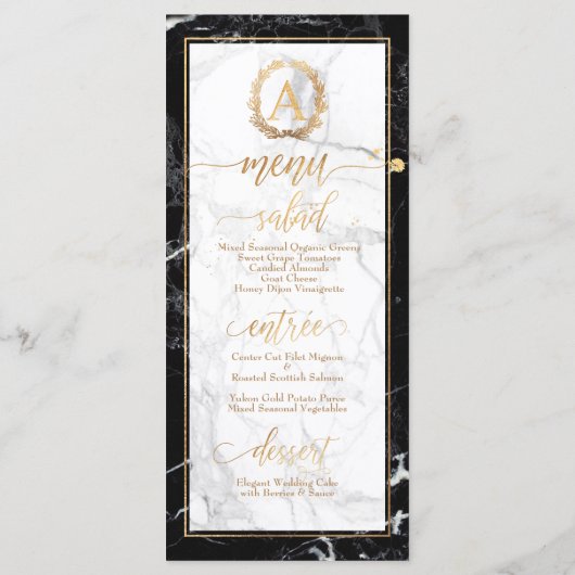 PixDezines Marmer/Shine Menu/Faux Gold Menu (Achterkant)