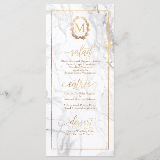 PixDezines Marmer/Shine Menu/Faux Gold Menu (Achterkant)