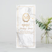 PixDezines Marmer/Shine Menu/Faux Gold Menu (Staand voorkant)