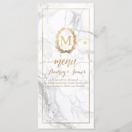 PixDezines Marmer/Shine Menu/Faux Gold Menu (Voorkant)