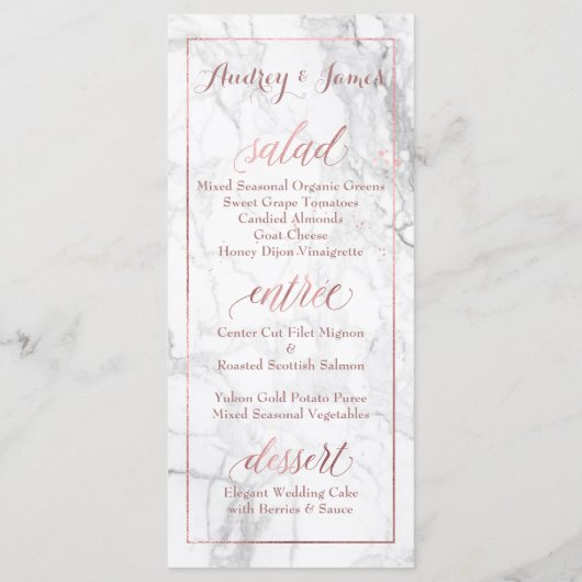 PixDezines Marmer/Shine Menu/Faux Roos Goud Menu (Achterkant)