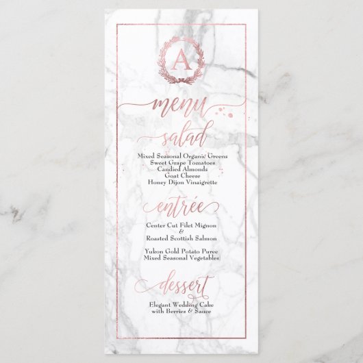 PixDezines Marmer/Shine Menu/Faux Roos Goud Menu (Achterkant)