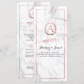 PixDezines Marmer/Shine Menu/Faux Roos Goud Menu (Voorkant / Achterkant)
