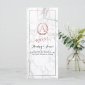 PixDezines Marmer/Shine Menu/Faux Roos Goud Menu (Staand voorkant)