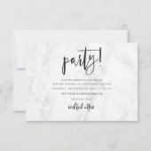 PixDezines Marmeren Bar Mitzvah ✡ Viering RSVP Kaartje (Achterkant)