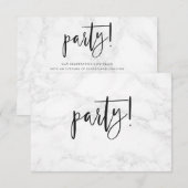 PixDezines Marmeren Bar Mitzvah ✡ Viering RSVP Kaartje (Voorkant / Achterkant)