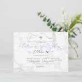 PixDezines Marmeren Kruisdoop 1e verjaardag Kaart (Staand voorkant)