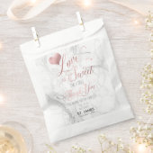 PixDezines MARMEREN LIEFDE IS ZOET+FAUX ROOS GOUD Bedankzakje (Geknipt)