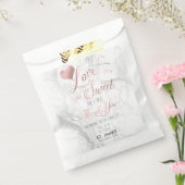 PixDezines MARMEREN LIEFDE IS ZOET+FAUX ROOS GOUD Bedankzakje (Gezegeld)