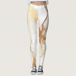 PixDezines Marmeren Slab/Faux Gold Aders Leggings