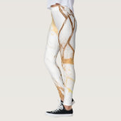 PixDezines Marmeren Slab/Faux Gold Aders Leggings (Links)