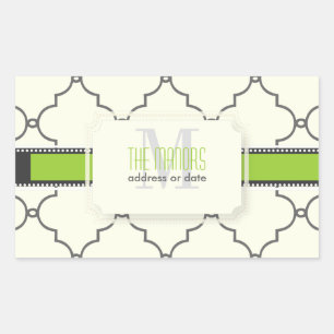 PixDezines Marokkaans traliewerk/DIY kleuren Rechthoekige Sticker