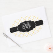 PixDezines Marokkaanse trellis/DIY kleuren Ovale Sticker (Envelop)