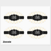 PixDezines Marokkaanse trellis/DIY kleuren Ovale Sticker (Vel)