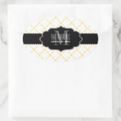 PixDezines Marokkaanse trellis/DIY kleuren Ovale Sticker (Tas)