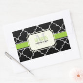 PixDezines Marokkaanse trellis/DIY kleuren Rechthoekige Sticker (Envelop)