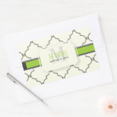 PixDezines Marokkaanse trellis/DIY kleuren Rechthoekige Sticker (Envelop)