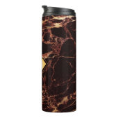 PixDezines MASALA RED MARBLE FAUX GOLD VEINS Thermosbeker (Geroteerd rechts)