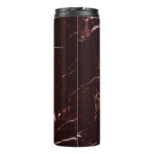 PixDezines MASALA RED MARBLE FAUX ROSE GOLD VEINS Thermosbeker (Achterkant)