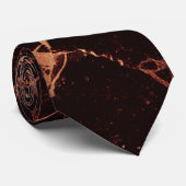 PixDezines Masala Red Marble Slab+Gold Veins Stropdas (Opgerold)