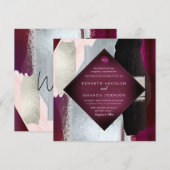 PixDezines Masala Rood Blush Zilver Kaart (Voorkant / Achterkant)