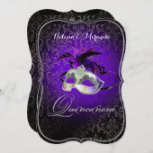 PixDezines maskerade quinceranera/DIY kleur!! Kaart (Voorkant / Achterkant)