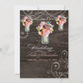 PixDezines MASON JARS/RUSTIC WOOD PANELS Kaart (Voorkant)