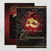 PixDezines MASQUERADE BALL/ROSSI DAMASK/DIY Kaart (Voorkant / Achterkant)