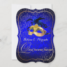 PixDezines Masquerade/Blauw/DIYcolor! Kaart