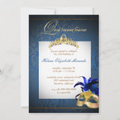 PixDezines Masquerade/Blue/DIY kleur! Kaart (Achterkant)