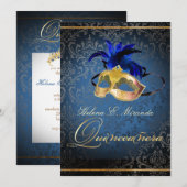 PixDezines Masquerade/Blue/DIY kleur! Kaart (Voorkant / Achterkant)