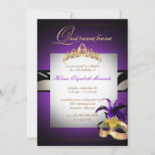 PixDezines Masquerade/paars/Zebra/DIY kleur!! Kaart (Achterkant)