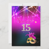 PixDezines Masquerade/Quince/Laserlichten Kaart (Voorkant)