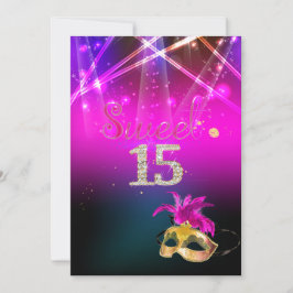 PixDezines Masquerade/Quince/Laserlichten Kaart