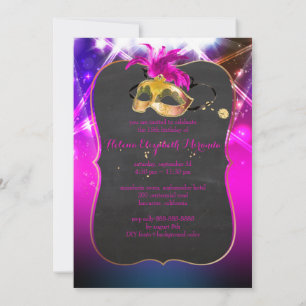 PixDezines Masquerade/Quince/Laserlichten Kaart