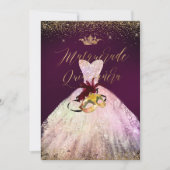 PixDezines Masquerade Quinceanera Cotton Snoep Kaart (Voorkant)