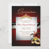 PixDezines Masquerade/Quincenera/Zebra/DIY kleur!! Kaart (Achterkant)