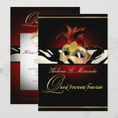PixDezines Masquerade/Quincenera/Zebra/DIY kleur!! Kaart (Voorkant / Achterkant)