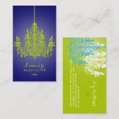 PixDezines matcha groene kroonluchter/DIY achtergr Visitekaartje (Voorkant / Achterkant)