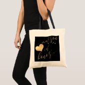 PixDezines Matron of Honor/Faux Gold Calligraphy Tote Bag (Voorkant (product))