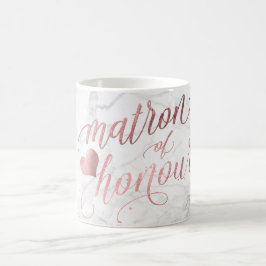 PixDezines Matron of Honor/Faux Roos Gold+Marble Koffiemok