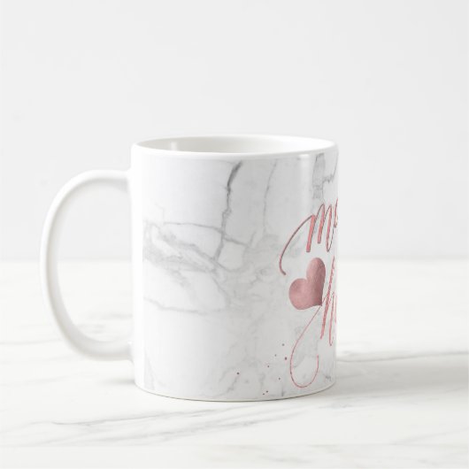 PixDezines Matron of Honor/Faux Roos Gold+Marble Koffiemok (Links)