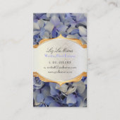 PixDezines maui blauwe hortensia Visitekaartje (Achterkant)