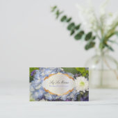 PixDezines maui blauwe hortensia Visitekaartje (Staand voorkant)