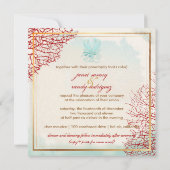 PixDezines  maui coral+seahorse, strand Kaart (Achterkant)