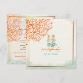 PixDezines  maui coral+seahorse, strand Kaart (Voorkant / Achterkant)