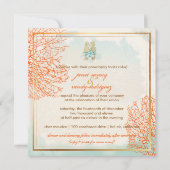 PixDezines  maui coral+seahorse, strand Kaart (Achterkant)