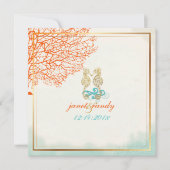 PixDezines  maui coral+seahorse, strand Kaart (Voorkant)