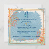 PixDezines  maui coral+seahorse, strand Kaart (Achterkant)