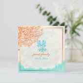 PixDezines maui coral+seahorse, strand Kaart (Staand voorkant)